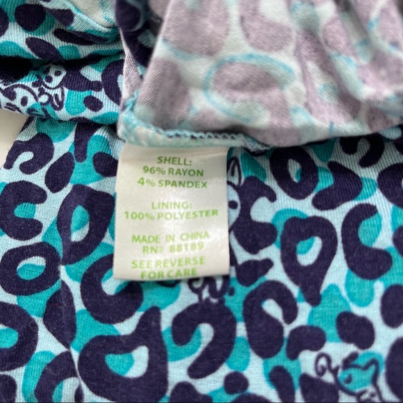 Lilly Pulitzer Blue and Green Leopard Print Dress - Picture 8 of 8